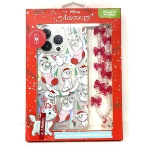 Disney Marie Aristocats Skinnydip iPhone 16 Pro Max Case Beaded Strap Christmas
